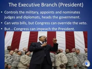 the executive branch president