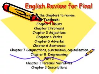 English Review for Final