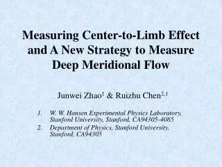 Measuring Center-to-Limb Effect and A New Strategy to Measure Deep Meridional Flow
