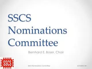 SSCS Nominations Committee