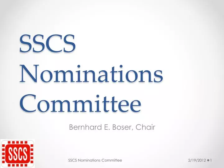 sscs nominations committee