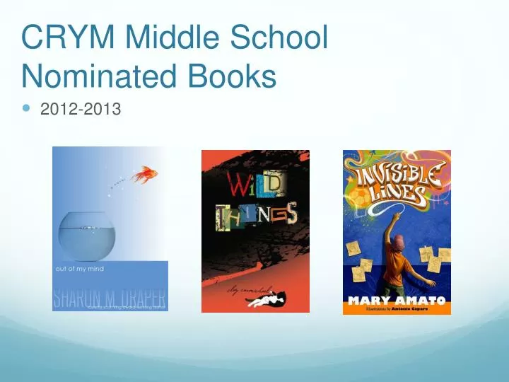 crym middle school nominated books