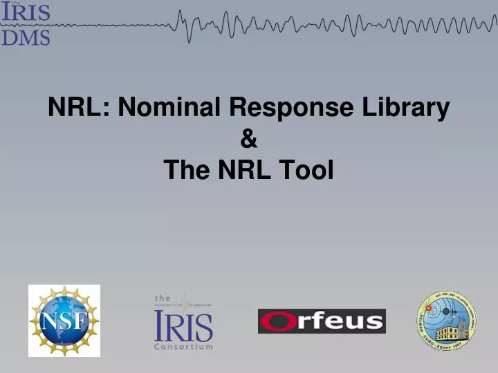 nrl nominal response library the nrl tool