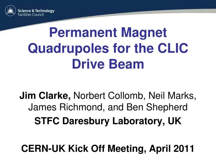 permanent magnet quadrupoles for the clic drive beam