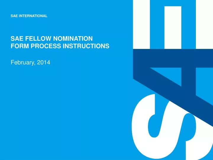 sae fellow nomination form process instructions