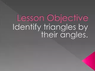 lesson objective