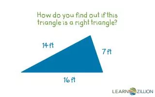 How do you find out if this triangle is a right triangle?