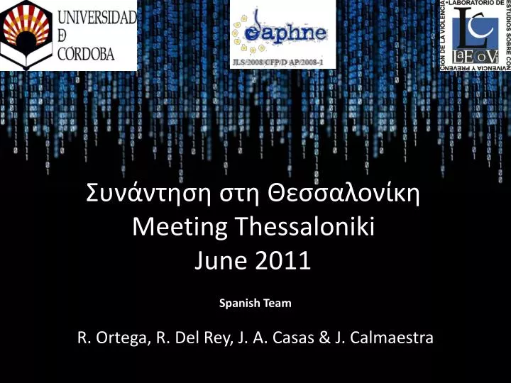 meeting thessaloniki june 2011