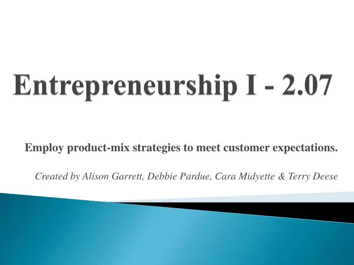 entrepreneurship i 2 07