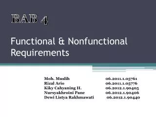 functional nonfunctional requirements