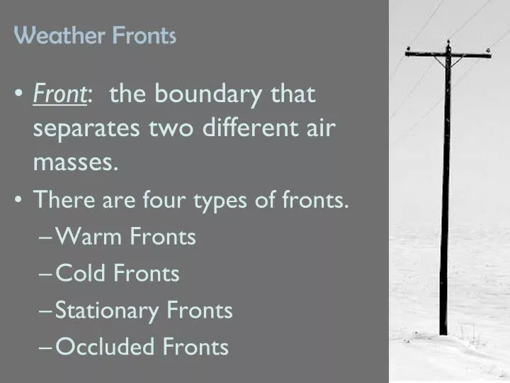 weather fronts