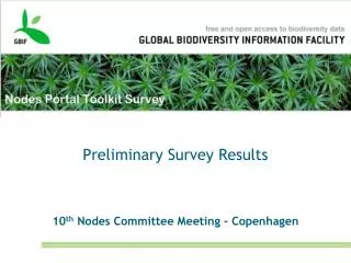 Preliminary Survey Results 10 th Nodes Committee Meeting - Copenhagen