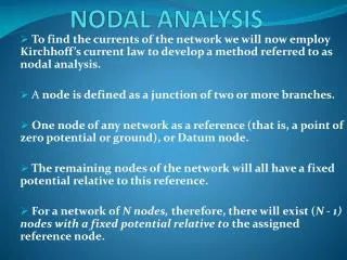 NODAL ANALYSIS