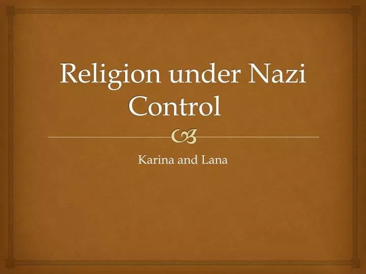 religion under nazi control