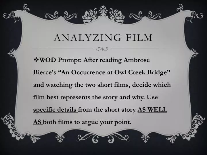 analyzing film