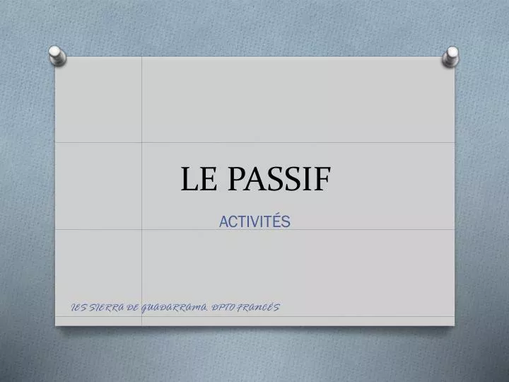 le passif