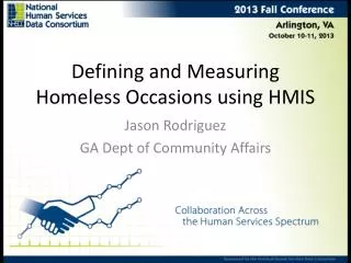 Defining and Measuring Homeless Occasions using HMIS