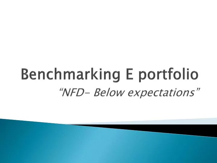 benchmarking e portfolio