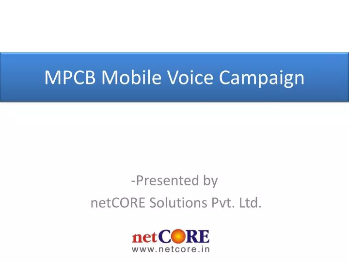 presented by netcore solutions pvt ltd