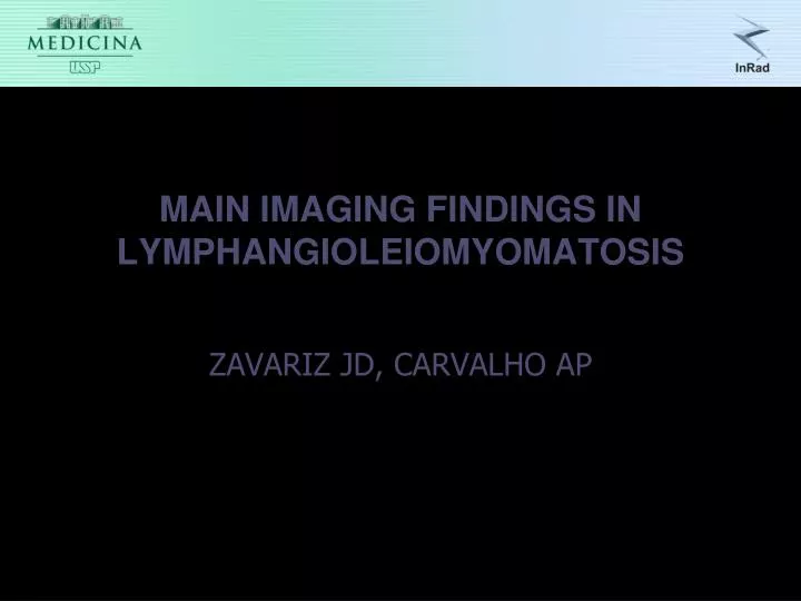 main imaging findings in lymphangioleiomyomatosis