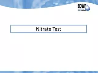 Nitrate Test