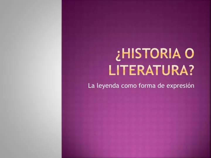 historia o literatura