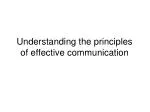 Understanding the principles of effective communication - slide 1