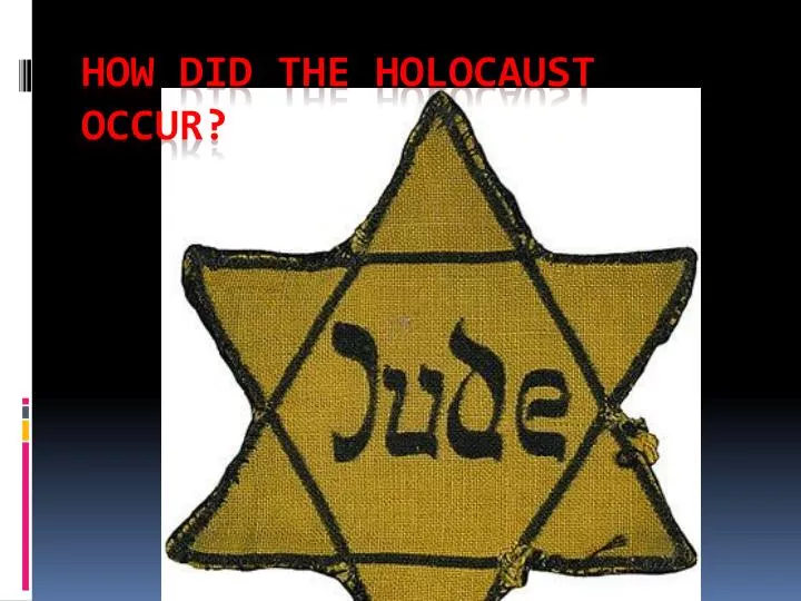 how did the holocaust occur
