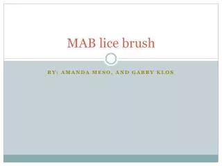MAB lice brush