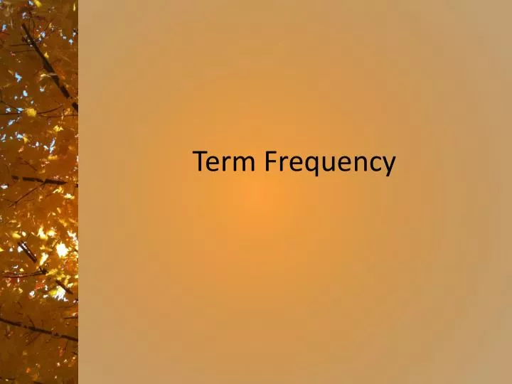 term frequency