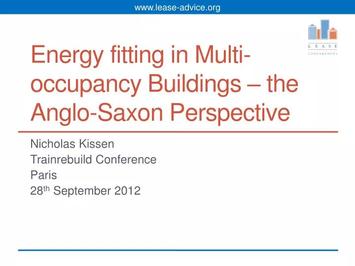 energy fitting in multi occupancy buildings the anglo saxon perspective
