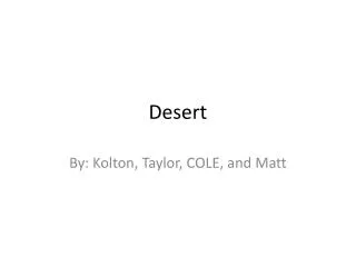 desert