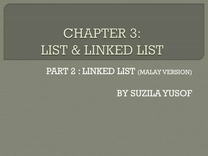 chapter 3 list linked list