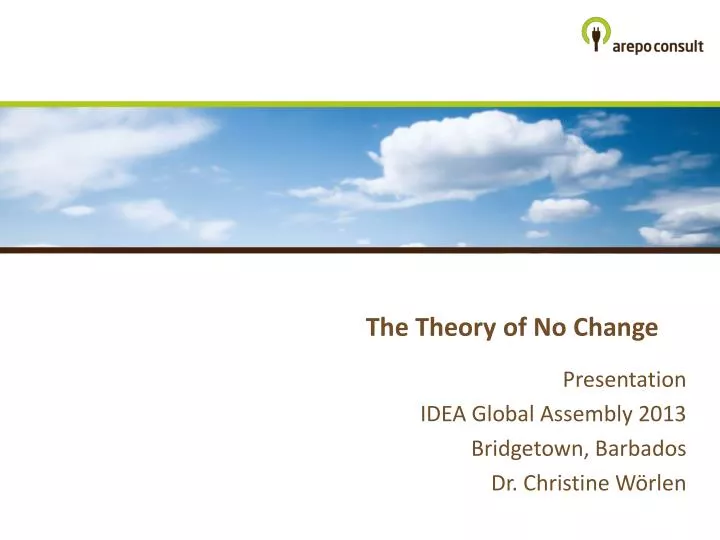the theory of no change