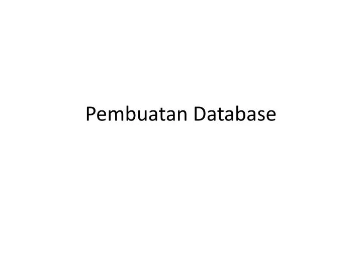 pembuatan database