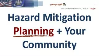 Hazard Mitigation Planning + Your Community