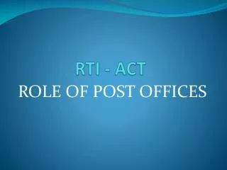 RTI - ACT