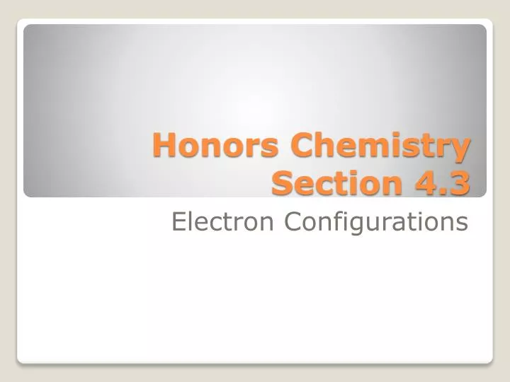 honors chemistry section 4 3
