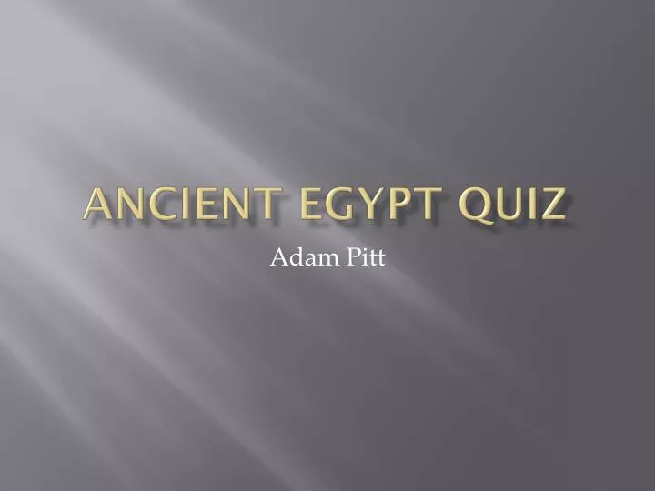 ancient egypt quiz