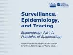 Surveillance, Epidemiology, and Tracing - slide 1