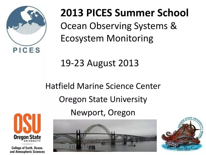 2013 pices summer school ocean observing systems ecosystem monitoring 19 23 august 2013