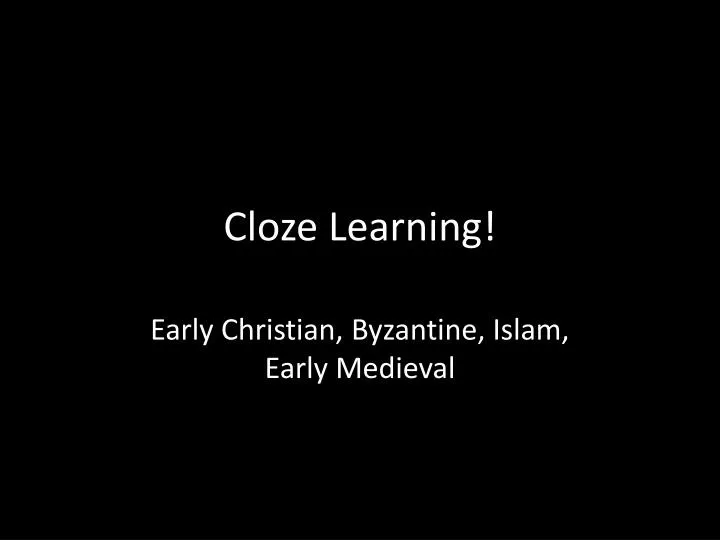 cloze learning