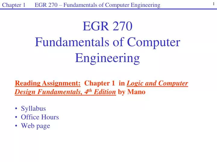 egr 270 fundamentals of computer engineering