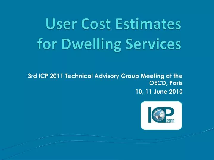 user cost estimates for dwelling services