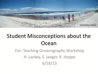 Student Misconceptions about the Ocean