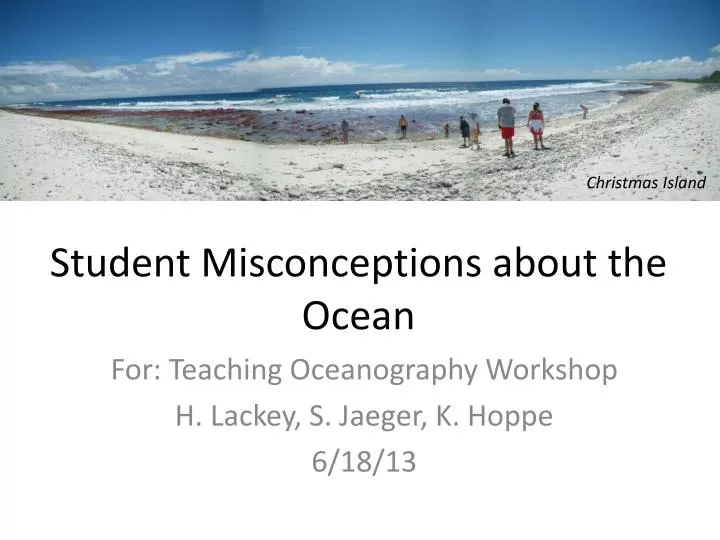 student misconceptions about the ocean