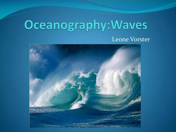 oceanography waves