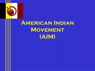 American Indian Movement (AIM)