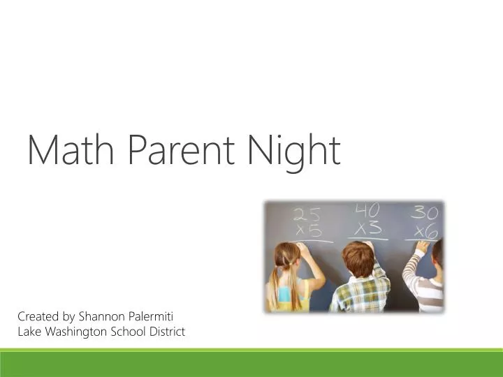 math parent night