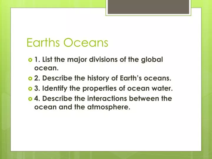 earths oceans